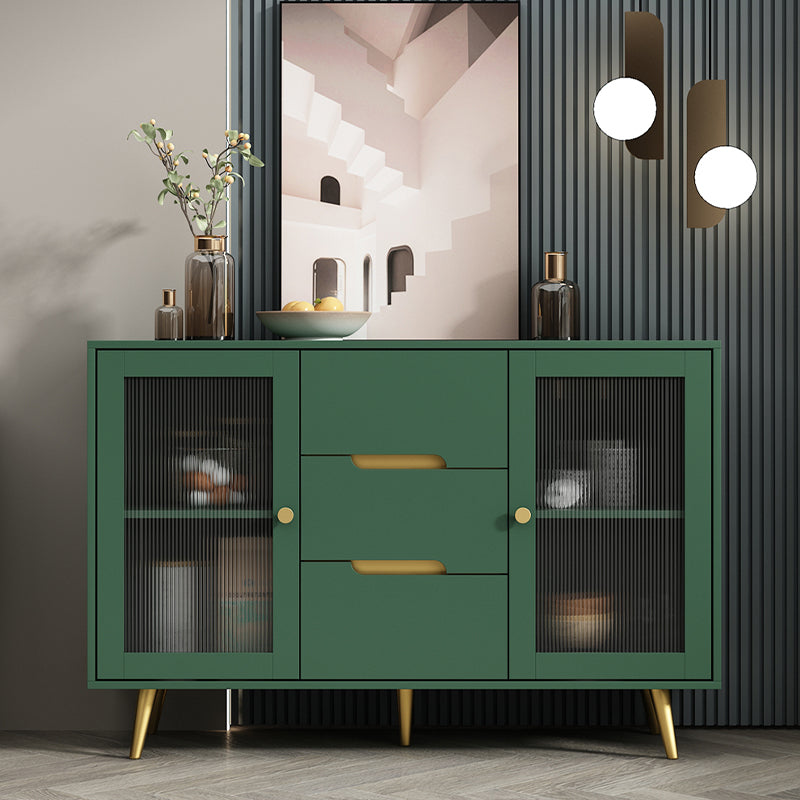 Sideboard in legno ingegnerizzato moderno con porte e cassetti per sala da pranzo