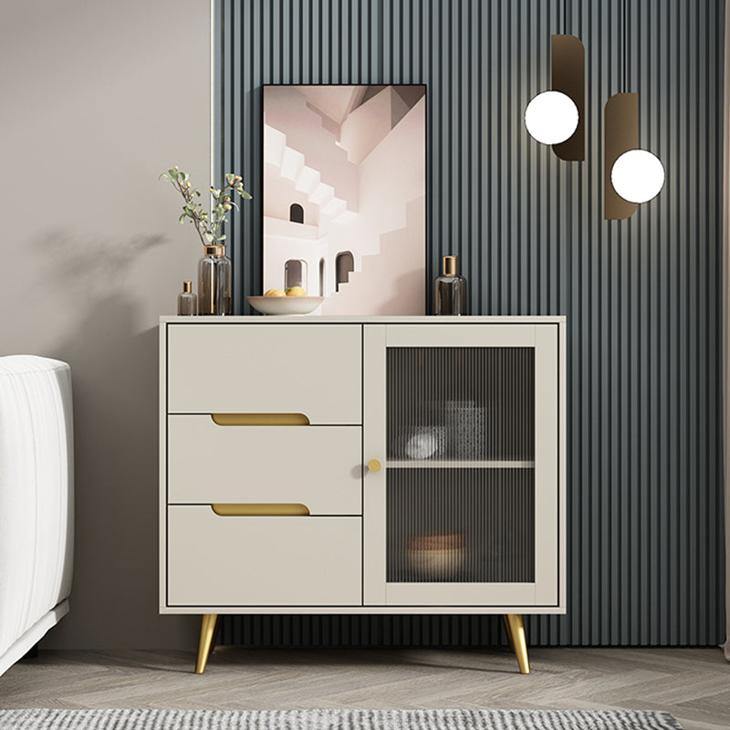 Sideboard in legno ingegnerizzato moderno con porte e cassetti per sala da pranzo