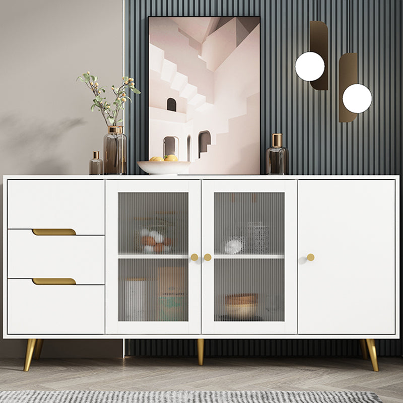 Sideboard in legno ingegnerizzato moderno con porte e cassetti per sala da pranzo