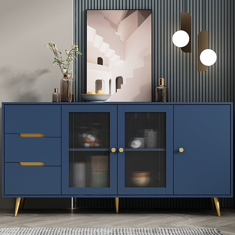 Sideboard in legno ingegnerizzato moderno con porte e cassetti per sala da pranzo