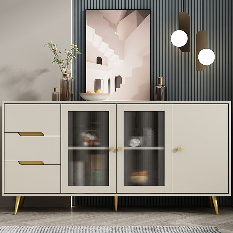 Sideboard in legno ingegnerizzato moderno con porte e cassetti per sala da pranzo