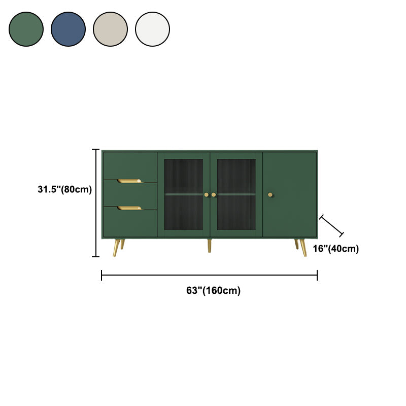 Sideboard in legno ingegnerizzato moderno con porte e cassetti per sala da pranzo