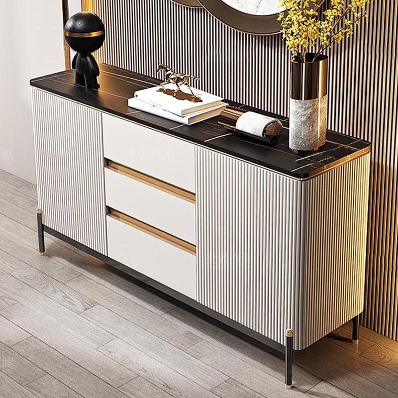 Sintered Stone Storage Cabinet Luxury Rectangle Sideboard for Home Clearhalo 'buffet_sideboard' 'Buffets & Sideboards' 'furn' 'furn_buffet_sideboard' 'Furniture' 'Kitchen & Dining Furniture' 5531522