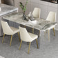 Modern 1/2/4/5/6 Pieces Dining Set Rectangle Stone Dining Table for Dining Room