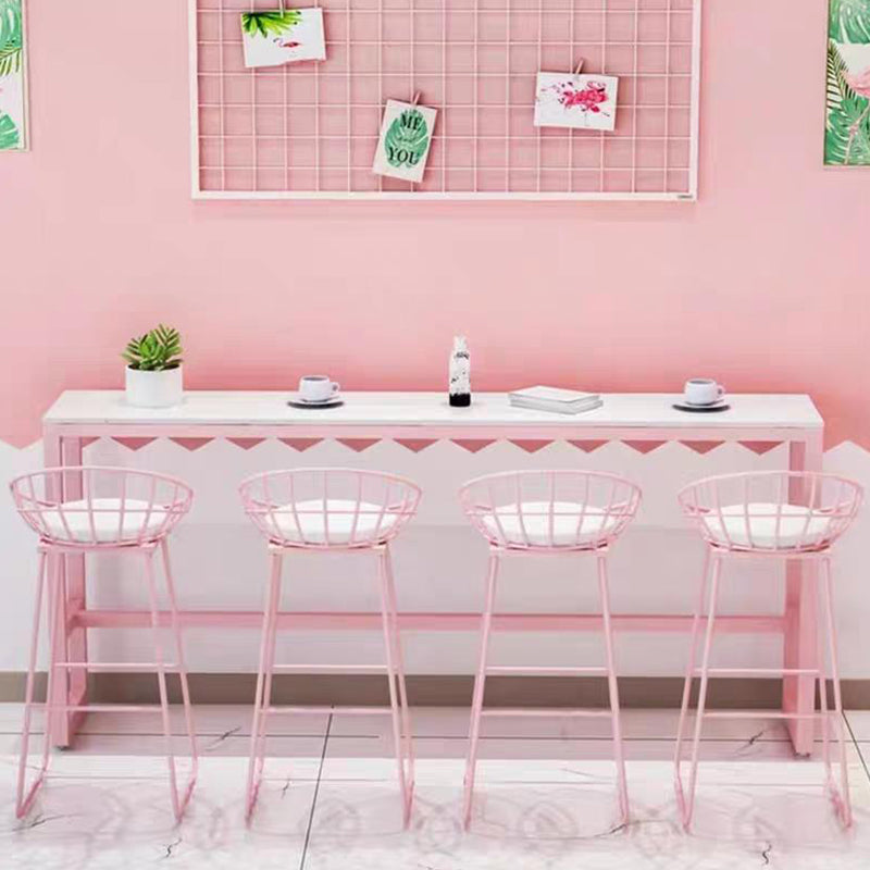 Glam 1/5 stukken Balk Tafel Set rechthoekige stenen aanrechttafel met hoge ontlasting