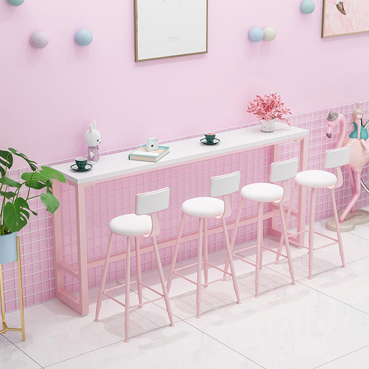 Glam 1/5 stukken Balk Tafel Set rechthoekige stenen aanrechttafel met hoge ontlasting