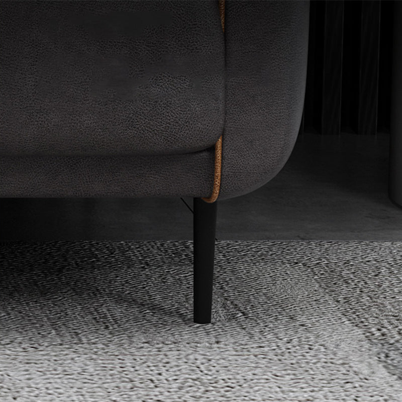 Sofá de cuero falso 25.59 "D x 30.70" H Sofá de brazo de esmoquin para sala de estar