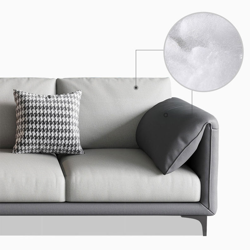 Stain Resistant Stationary Faux Leather Pillow Top Arm Standard Sofa Clearhalo 'furn' 'furn_sofas' 'Furniture' 'Living Room Furniture' 'Sofa' 'sofas' 5532466