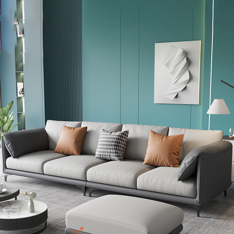 Stain Resistant Stationary Faux Leather Pillow Top Arm Standard Sofa Clearhalo 'furn' 'furn_sofas' 'Furniture' 'Living Room Furniture' 'Sofa' 'sofas' 5532470