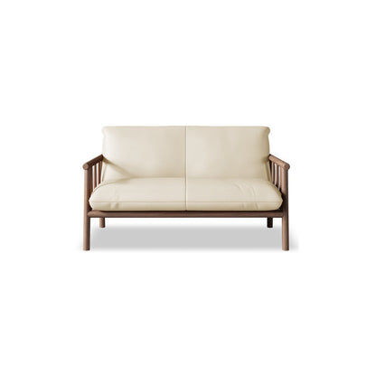 フェイクレザーソファ28.74 "d x 30.31" hリビングルーム用の正方形のアームソファ