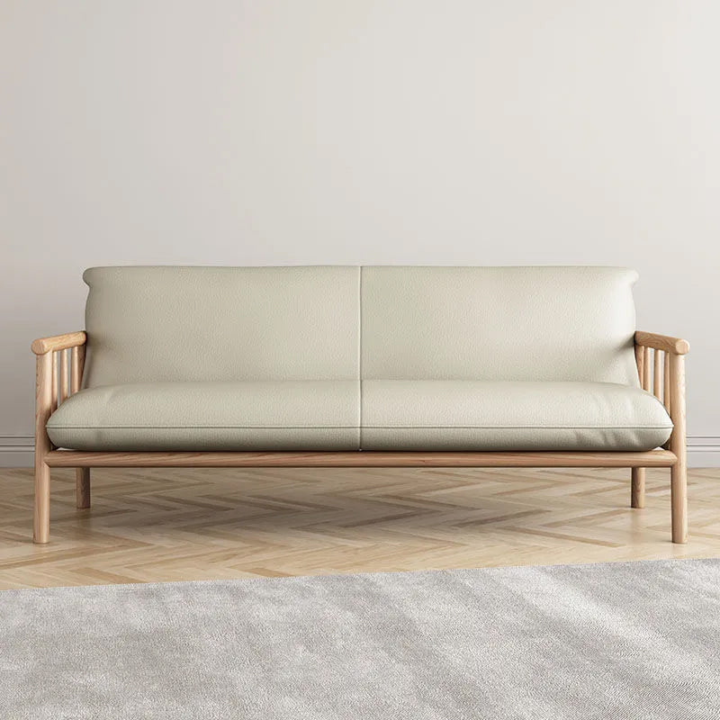 フェイクレザーソファ28.74 "d x 30.31" hリビングルーム用の正方形のアームソファ