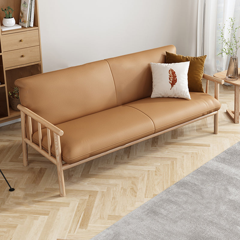 フェイクレザーソファ28.74 "d x 30.31" hリビングルーム用の正方形のアームソファ