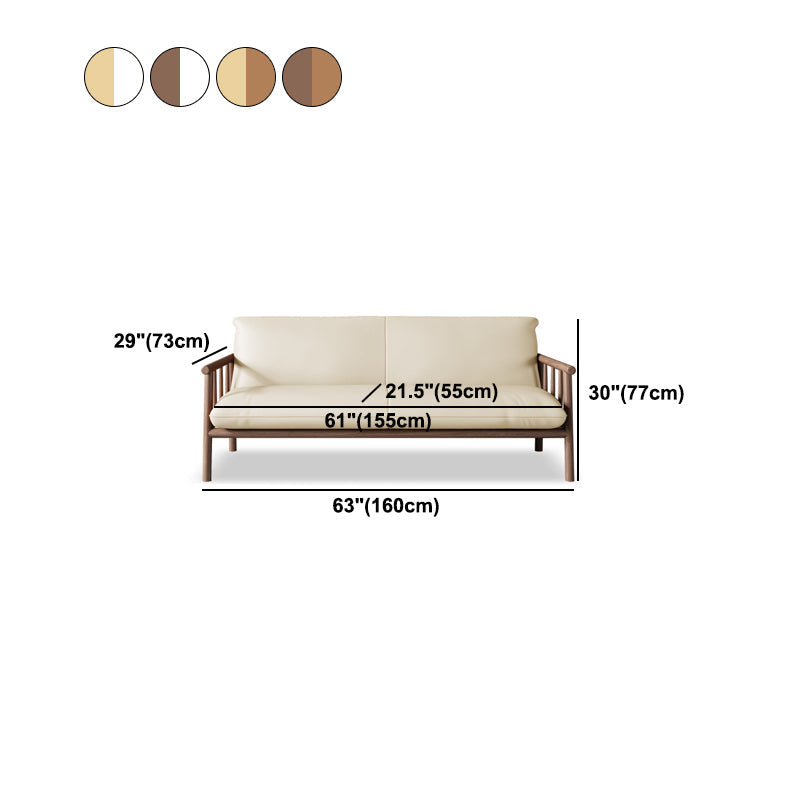 フェイクレザーソファ28.74 "d x 30.31" hリビングルーム用の正方形のアームソファ