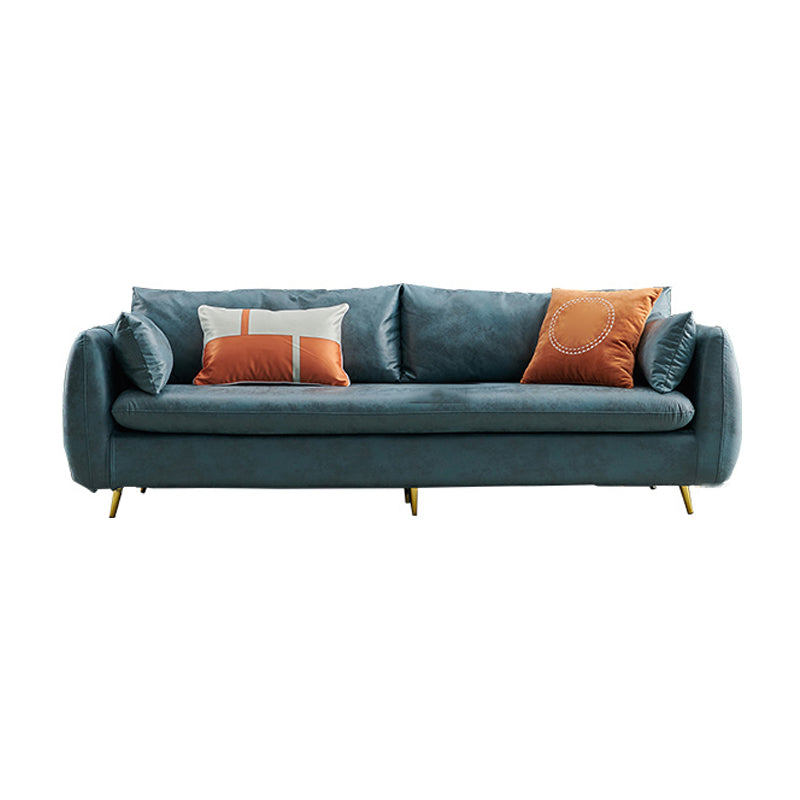 Divano macchie in pelle finta con il braccio top a cuscino a cuscino singolo per soggiorno