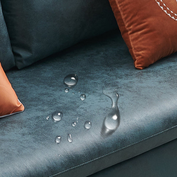 Divano macchie in pelle finta con il braccio top a cuscino a cuscino singolo per soggiorno