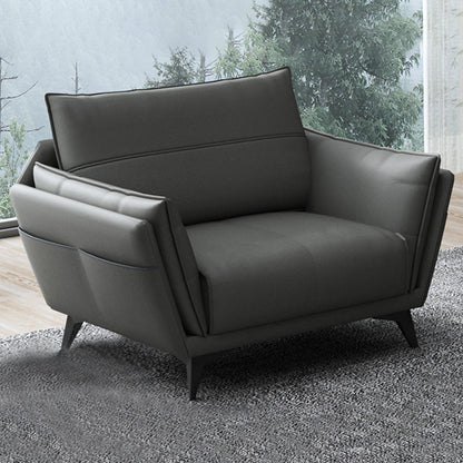 Fleckenabweisendes Kunstleder mit Stauraum, Wohnzimmersitzgelegenheit mit quadratischen Armlehnen