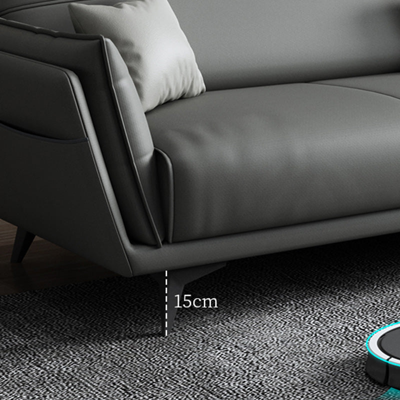 Fleckenabweisendes Kunstleder mit Stauraum, Wohnzimmersitzgelegenheit mit quadratischen Armlehnen