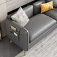 Glam Grey Standard Square braccio quadrato soggiorno in pelle divano resistente alle macchie