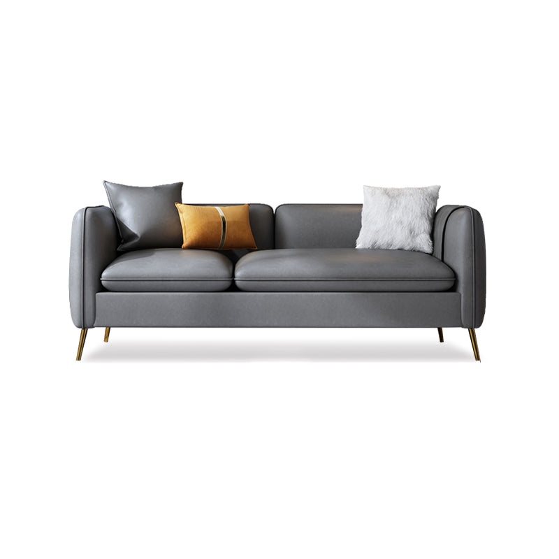 Glam Grey Standard Square braccio quadrato soggiorno in pelle divano resistente alle macchie