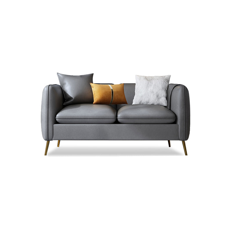 Glam Grey Standard Square braccio quadrato soggiorno in pelle divano resistente alle macchie