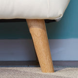 Faux Leather Stain Resistant Sewn Pillow Back Standard Sofa Couch