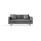 Living Room Standard Stationary Cushions Faux Leather Square Arm Sofa 59"L x 32"W x 29"H Grey Clearhalo 'furn' 'furn_sofas' 'Furniture' 'Living Room Furniture' 'Sofa' 'sofas' 5532708