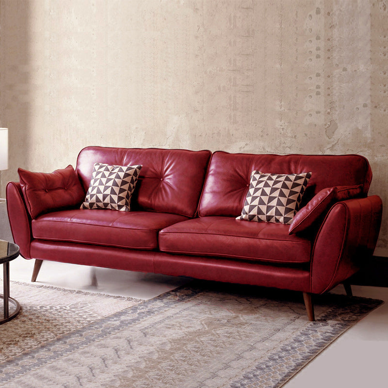 33,4 "H 3-4 placelènes en faux cuir canouant à bras évasé pour le salon