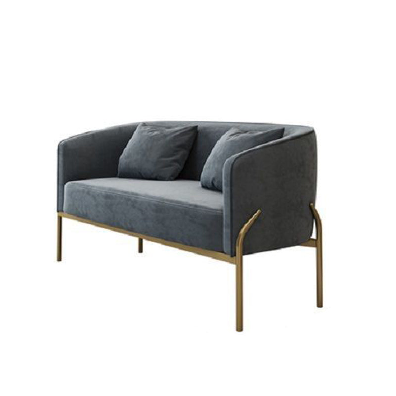 Sofá de cuatro patas básico de brazo inclinado moderno para sala de estar, apartamento