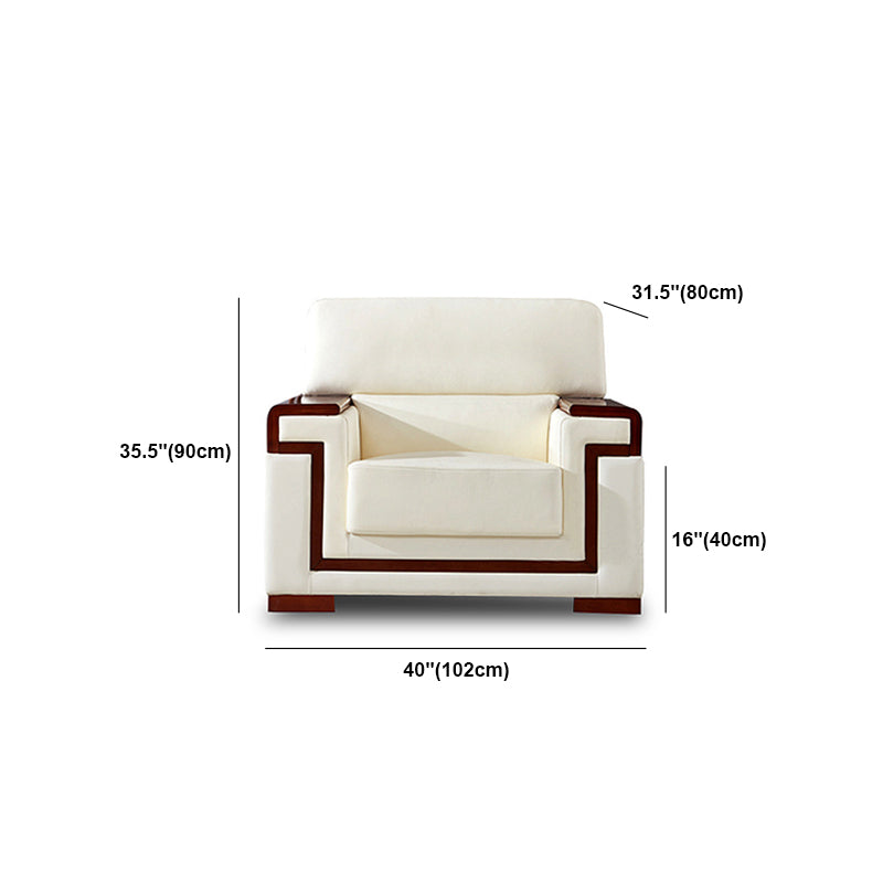 Blanc Contemporain Sectional Square Bras standard canapé standard pour le salon, appartement