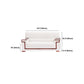 Blanc Contemporain Sectional Square Bras standard canapé standard pour le salon, appartement