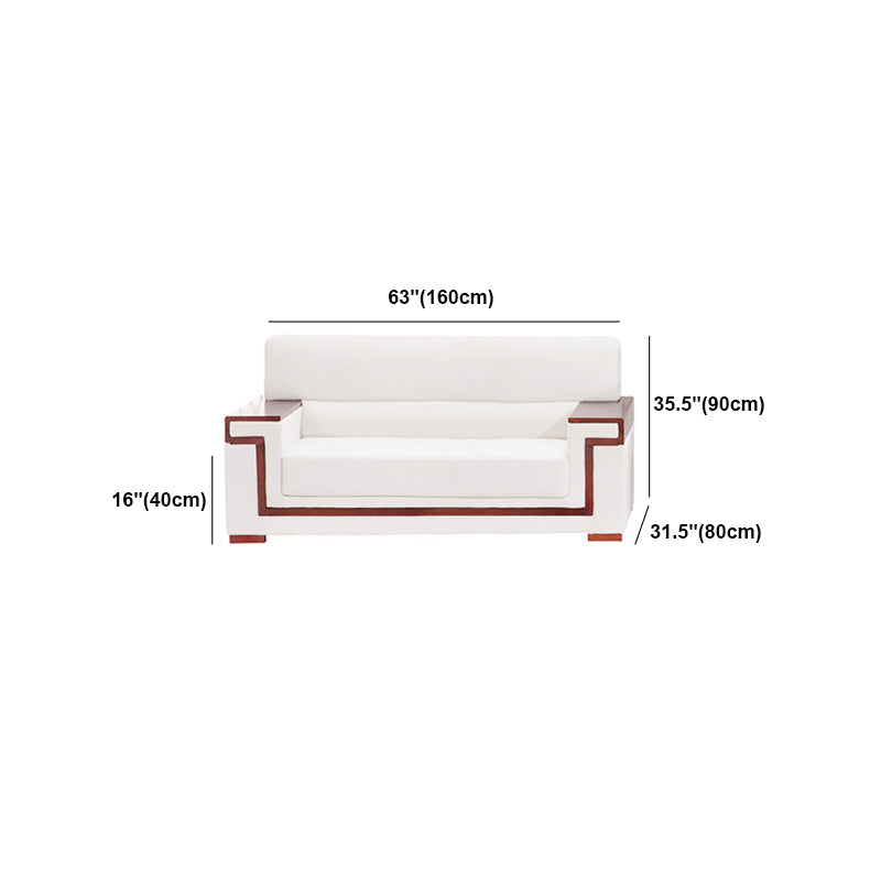 Blanc Contemporain Sectional Square Bras standard canapé standard pour le salon, appartement
