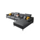 Grey Modern Adjustable Sofa & Chaise Pillow Top Arm Sectional 126"L x 69"W x 35"H Right Latex Clearhalo 'furn' 'furn_sectionals' 'Furniture' 'Living Room Furniture' 'Sectionals' 5532831