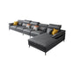 Grey Modern Adjustable Sofa & Chaise Pillow Top Arm Sectional 153.5"L x 69"W x 35"H Right Clearhalo 'furn' 'furn_sectionals' 'Furniture' 'Living Room Furniture' 'Sectionals' 5532833