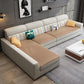 Sofá de tela de 4 plazas y chaise Sectional de brazo cuadrado contemporáneo