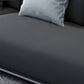 Scandinavian Velvet 3/4-seat Sectional Pillow Top Arm Sectional