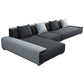 Scandinavian Velvet 3/4-seat Sectional Pillow Top Arm Sectional