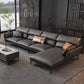 Vlek resistent modernisme sofa & chaise flared arm sectional