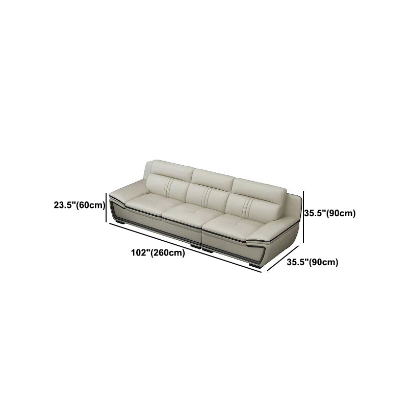 Oreiller tufted top bras sectionnel modernisme beige authentique canapé en cuir et chaise