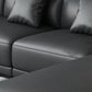 Modern Adjustable Sectional in Black Pillow Top Arm Sectional