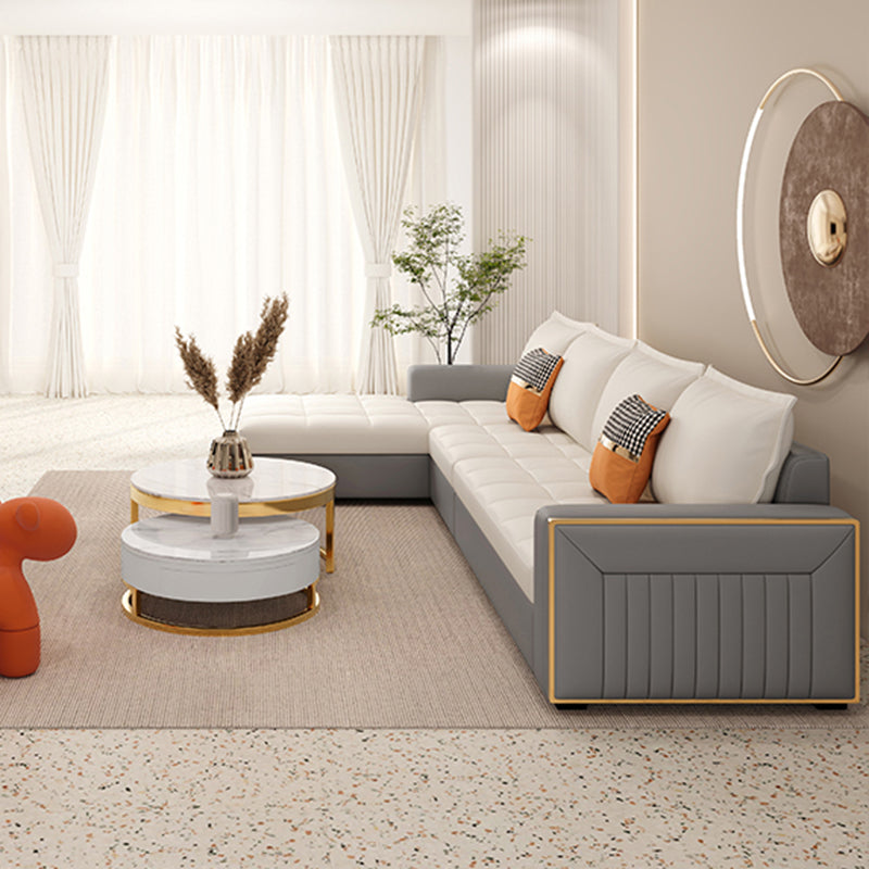 Stain Resistant Sofa Bed USB Charging Convertible Sectional with Storage Clearhalo 'furn' 'furn_sectionals' 'Furniture' 'Living Room Furniture' 'Sectionals' 5533025