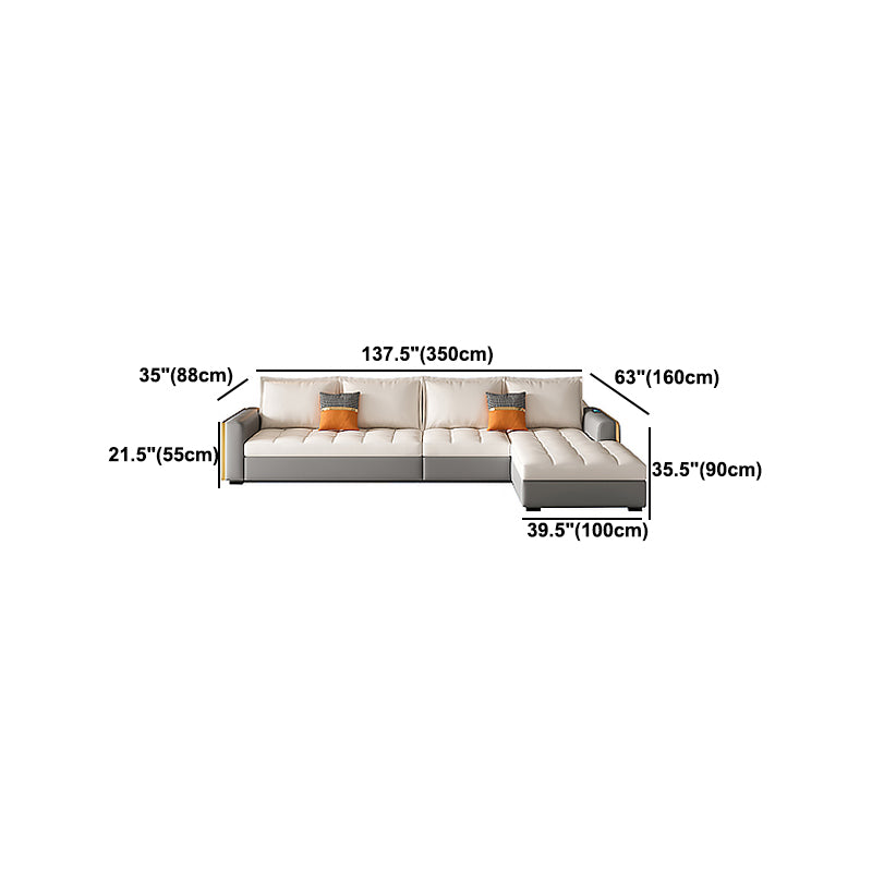 Stain Resistant Sofa Bed USB Charging Convertible Sectional with Storage Clearhalo 'furn' 'furn_sectionals' 'Furniture' 'Living Room Furniture' 'Sectionals' 5533046