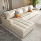 White Modern Sofa Bed with Storage USB Charging Convertible Sectional Clearhalo 'furn' 'furn_sectionals' 'Furniture' 'Living Room Furniture' 'Sectionals' 5533052