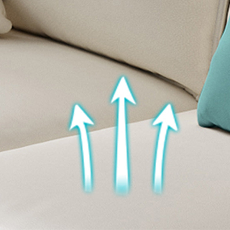 Sloped Arm Sectional Modernism Genuine Leather 3/4-seat Sectional Clearhalo 'furn' 'furn_sectionals' 'Furniture' 'Living Room Furniture' 'Sectionals' 5533080