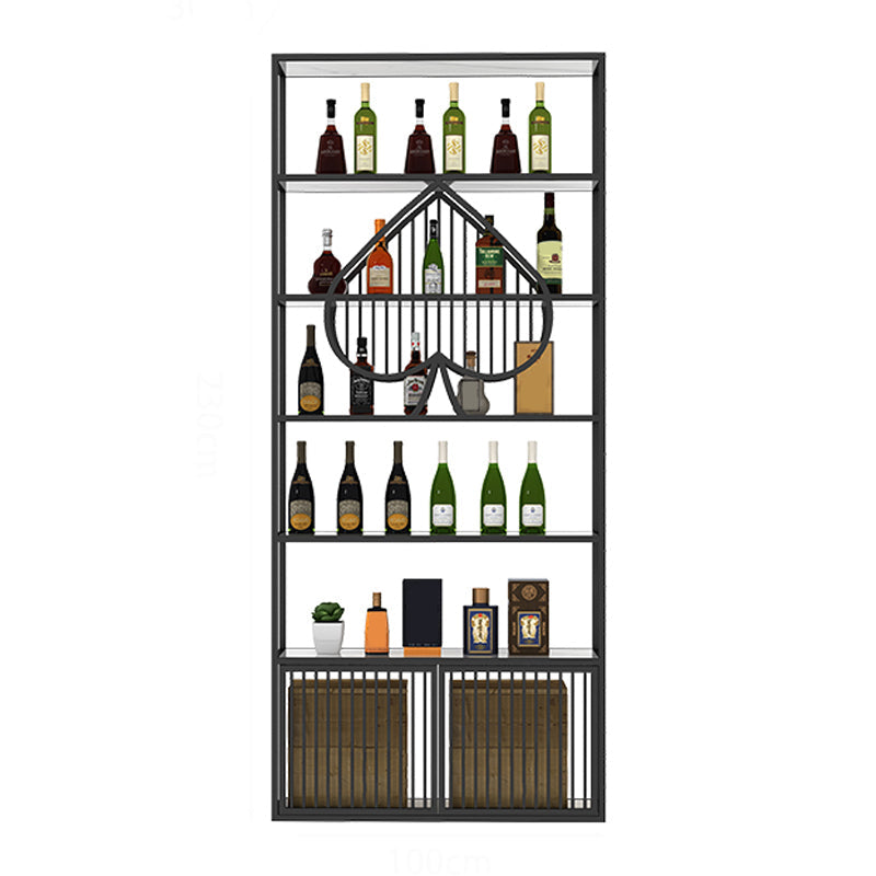 Metal de la botella de vino independiente de lujo con estantes de almacenamiento soporte para botellas