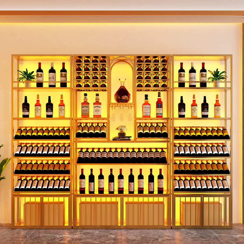 Glamfreie Weinregal Flaschenflaschenhalter in Gold freistehend