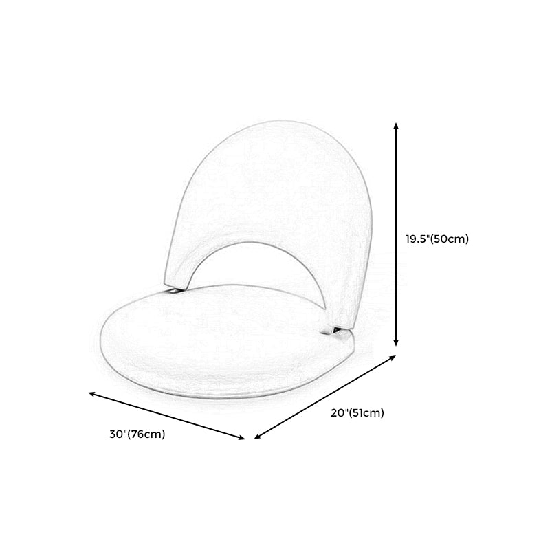 20.08 "L x 19.69" W x 19.69 "H Moderne Split Back Armloze stoel voor woonkamer