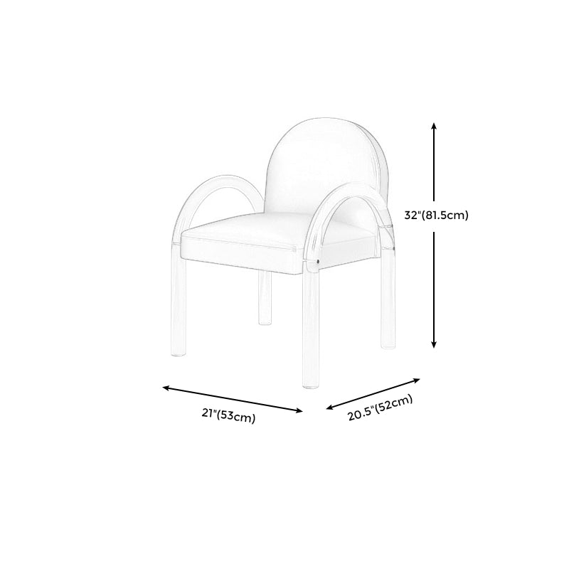 Tight Back Round Arms and Armless Basic Four Leg Accent Chair Set