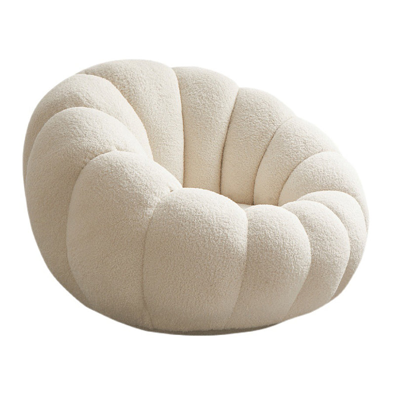 Modern Arm Chair, Velvet /Wool Upholstered Fixed Back Swivel Chair