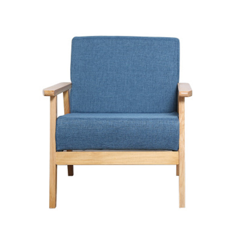 Sedia a braccio di lino 25.19 "l x 23.22" w x 27,95 "h poltrona accento con telaio in legno massiccio