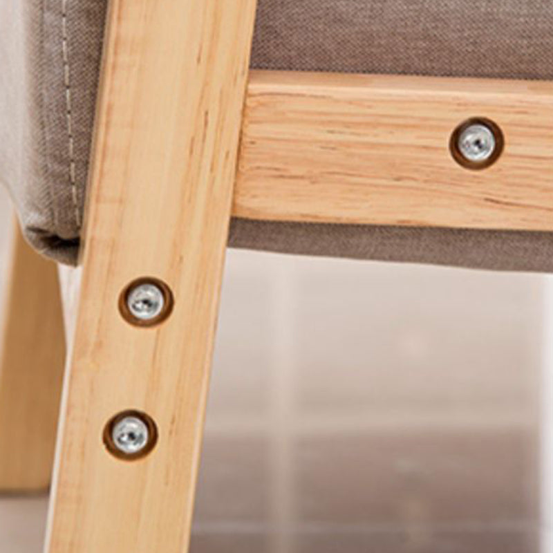 Sedia a braccio di lino 25.19 "l x 23.22" w x 27,95 "h poltrona accento con telaio in legno massiccio